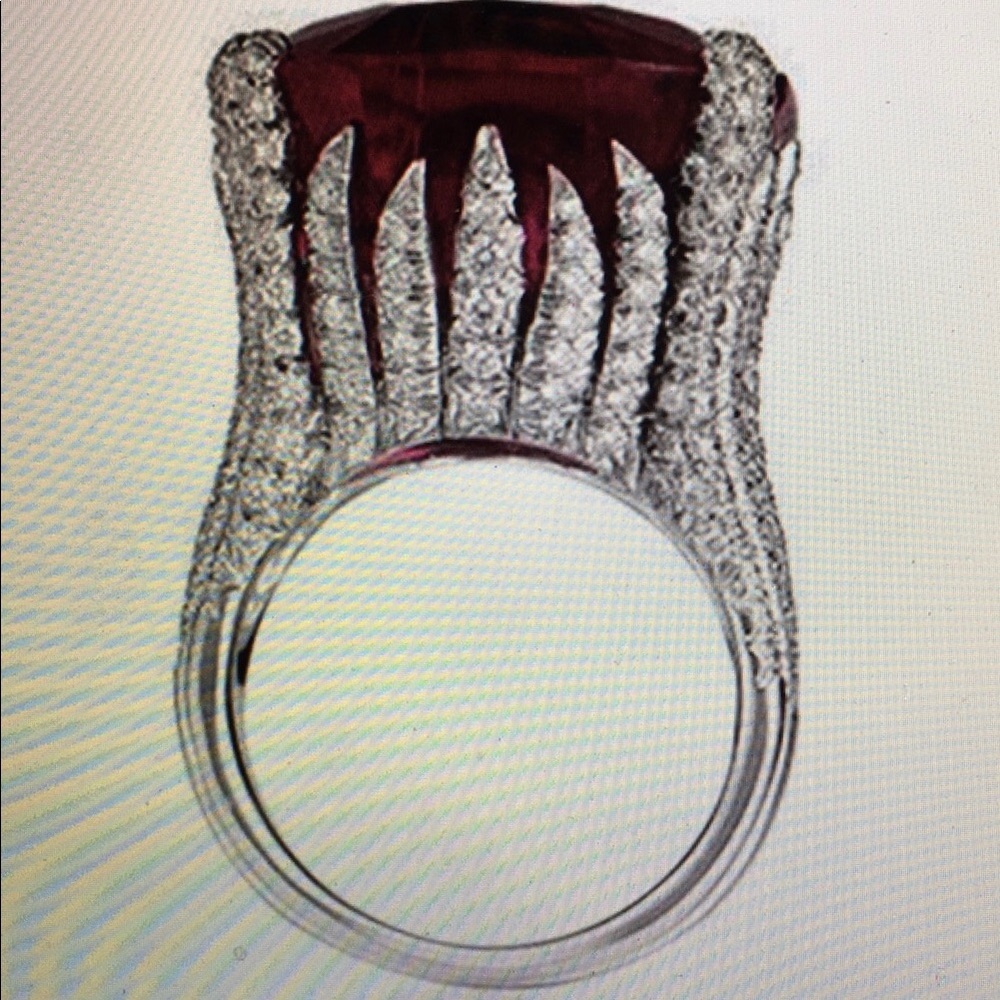 New! Fashion Natural Ruby Antique, Luxury Ring 6,7